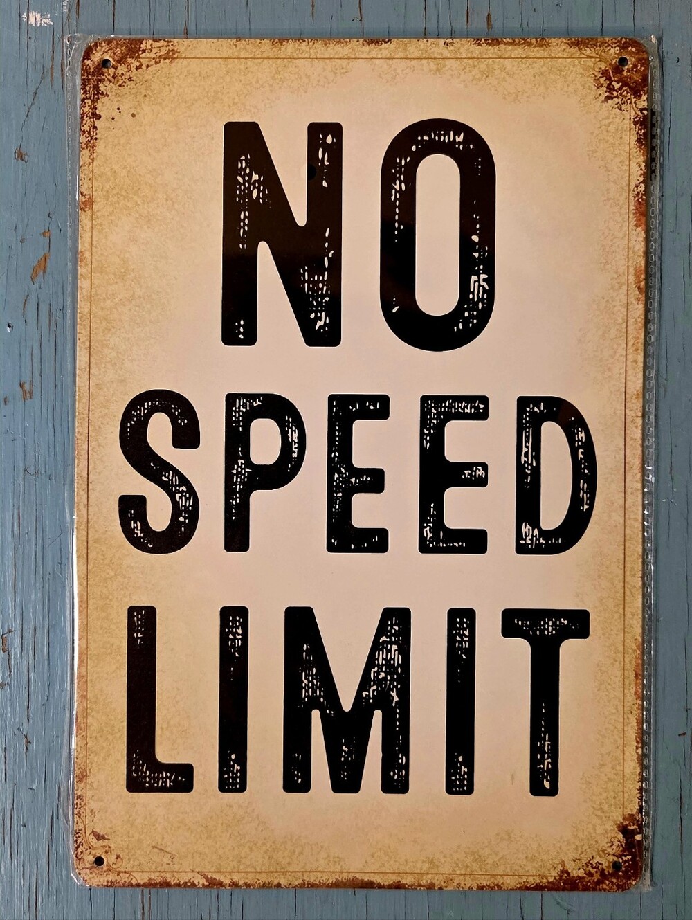 NEW No Speed Limit Metal Sign Man Cave Garage Game Room Decor